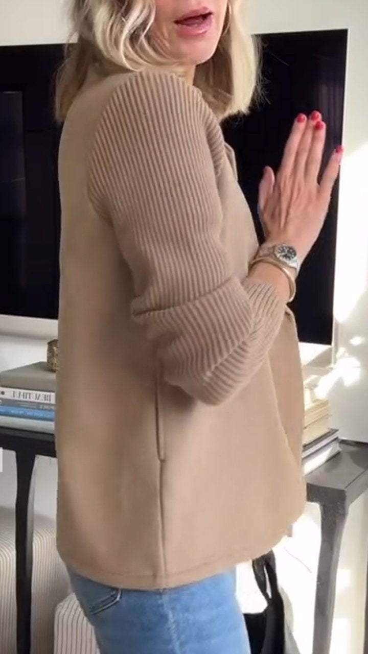 Rose | Eleganter Feinstrick-Blazer mit Bauchkaschierung